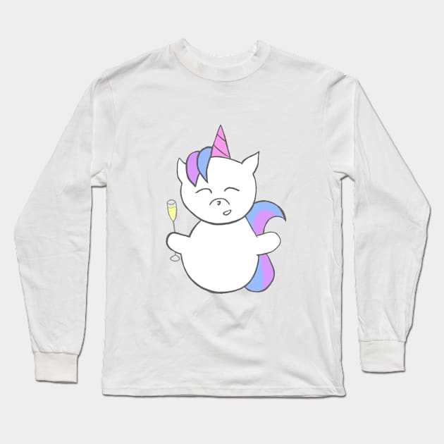 Unicorn loves New Year's Long Sleeve T-Shirt by mikogatita